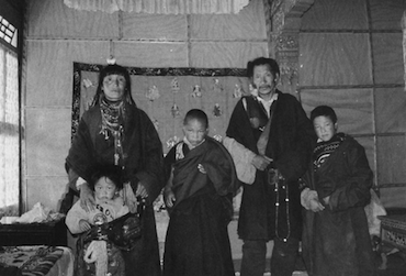 Ugyen Thinley with his parents and brothers: despite the controversy, no one doubts his extraordinary insight. Courtesy of Tsurphu Foundation. 
