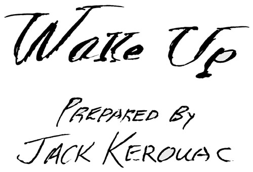 Title page calligraphy by Jack Kerouac.
