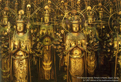 The Sanjusangendo Temple in Kyoto, Japan, home of to 1,001 statues of the bodhisattva Kannon, ©Chris Lisle/Corbis