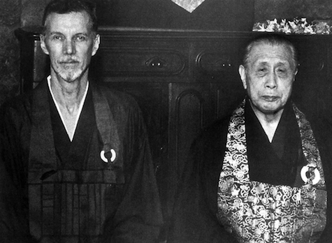 Image 5: Aitken Roshi and Yamada Roshi at the twentieth-anniversary celebration of the Diamond Sangha's first zendo, 1979. Courtesy Francis Haar.