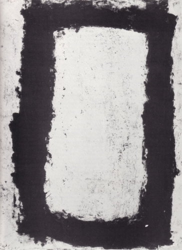 Untitled, Richard Serra, 1993, paintstick on paper, 50 x 30 inches.