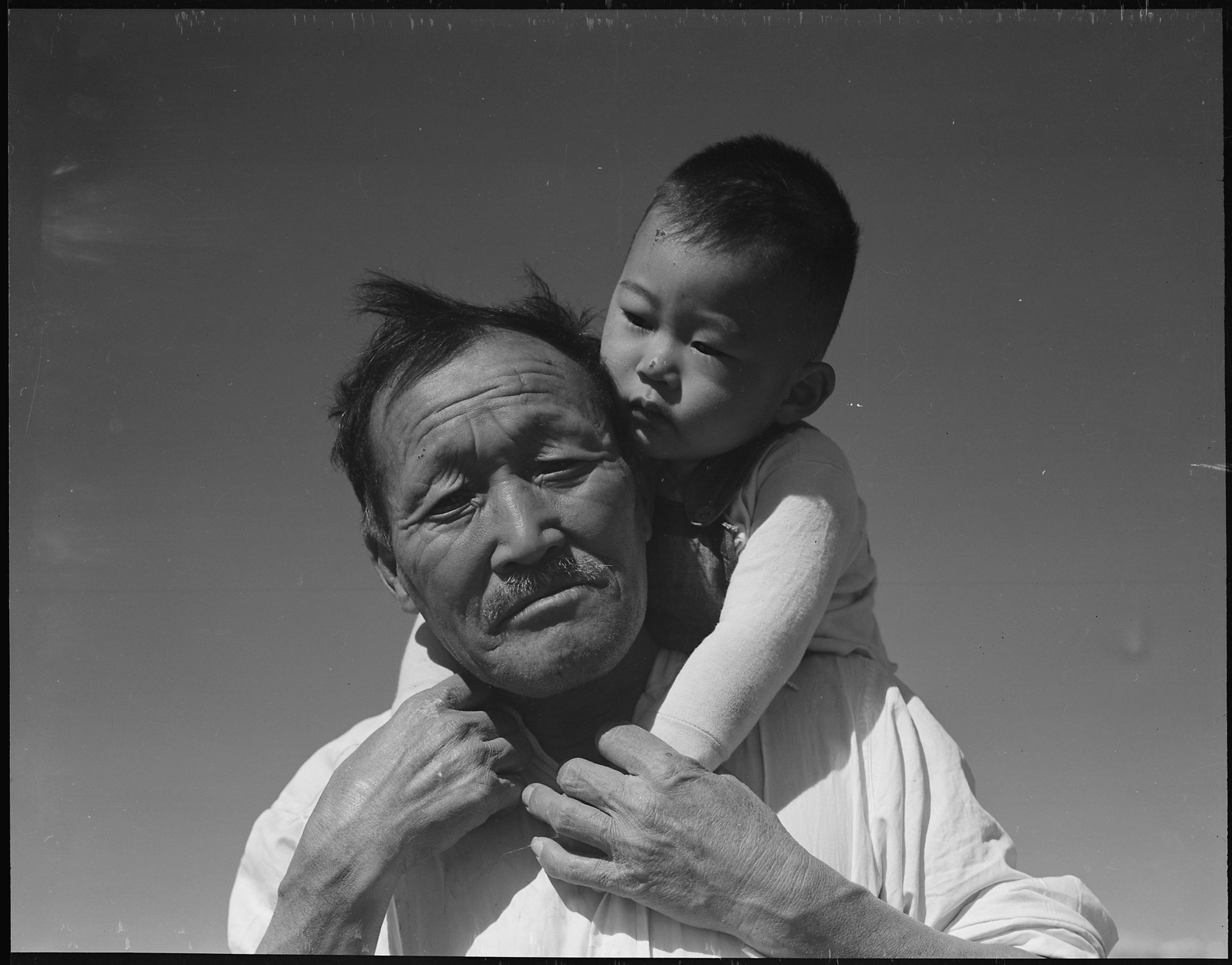japanese grandfather with son wife