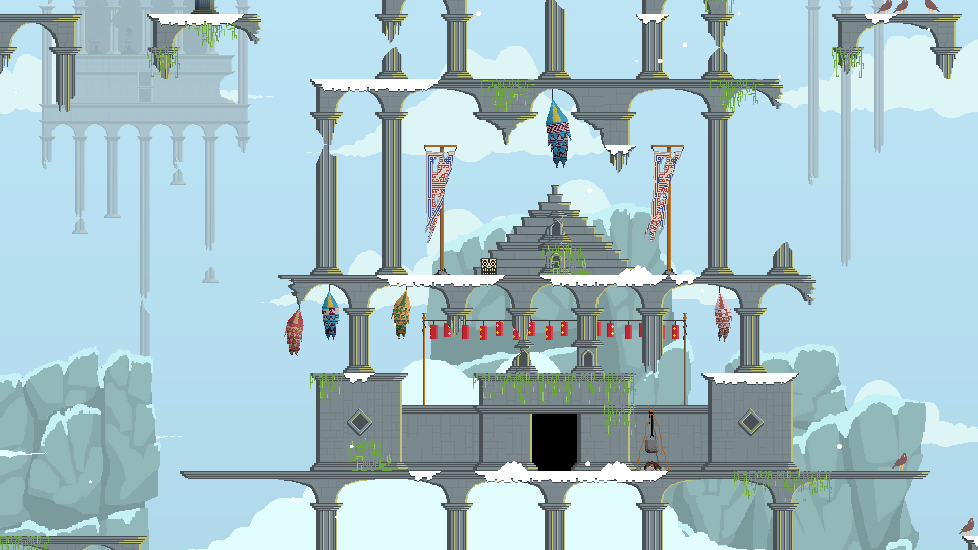 Scene from Mandagon, a video game inspired by Tibetan Buddhism