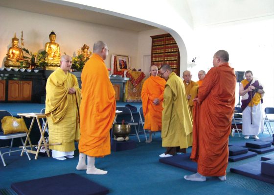 monks at a vesak ceremony