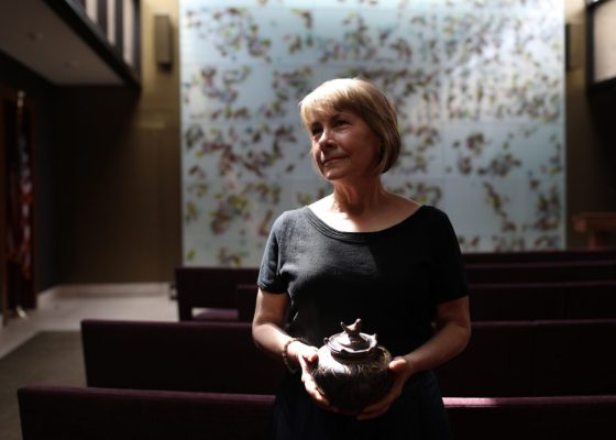 Portrait of Amy Cunningham, an advocate of at-home funerals