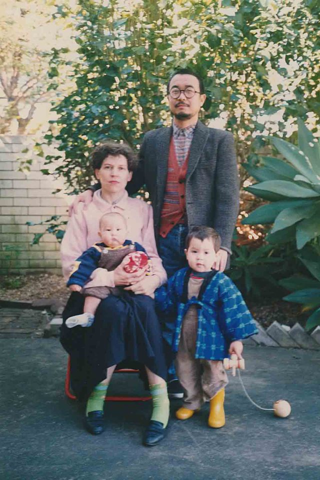 Cory Taylor with her husband, Shin Koyama, and their children | Photograph courtesy of Shin Koyama