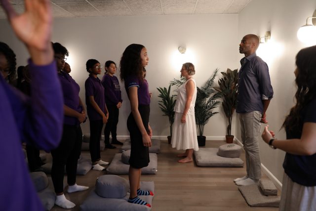 Brooklyn College Academy in Brooklyn, New York recently opened a meditation room for students to practice mindfulness. 