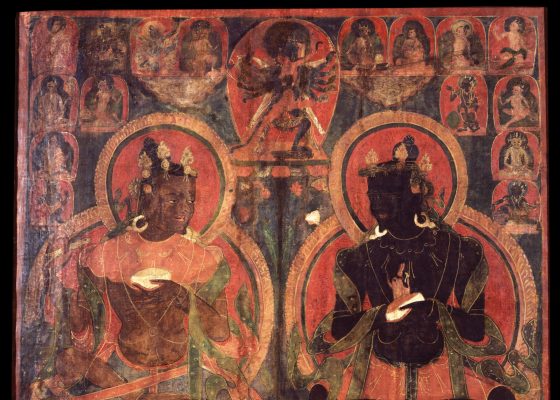 16th century Tibetan painting of mahasiddhas
