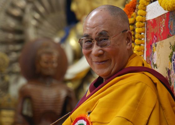 the dalai lama at his long life ceremony