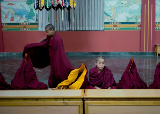 Monks in monastery