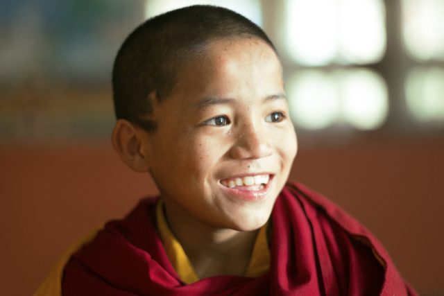 Young Buddhist monk