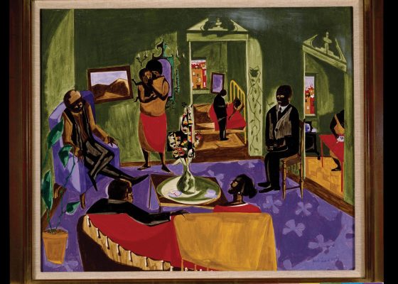 Jacob Lawrence's The Visitors, for story on the hunger for home