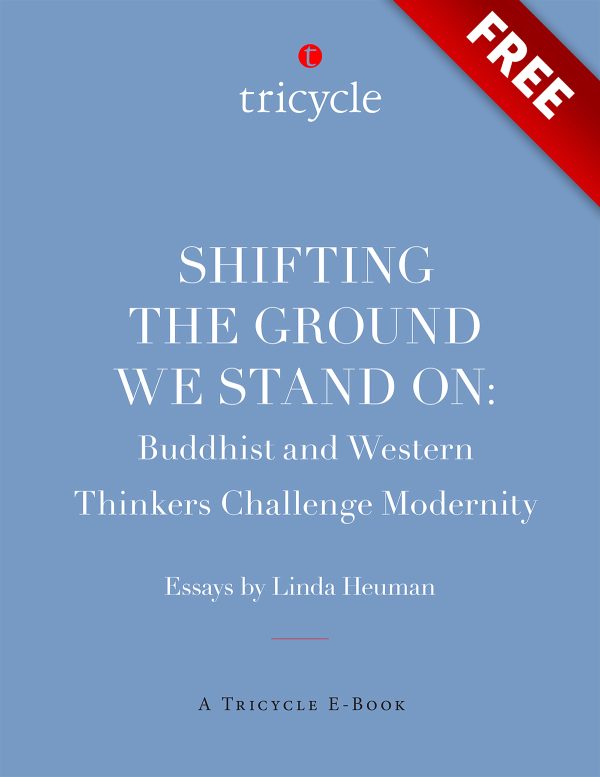 Cover image of Shifting the Ground We Stand On: Buddhist and Western Thinkers Challenge Modernity featuring essays by Linda Heuman on Buddhism and science