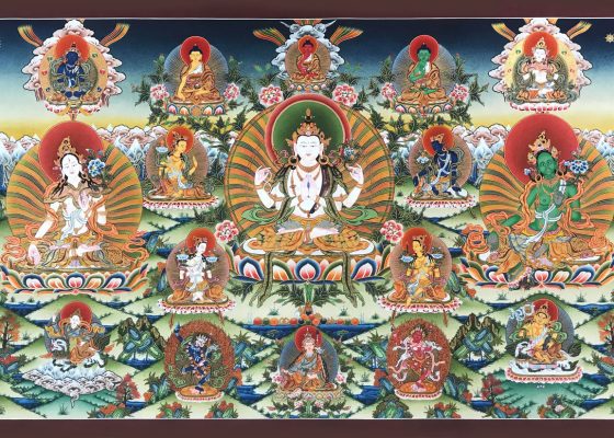 Eight Great Bodhisattvas by Karsang Lama