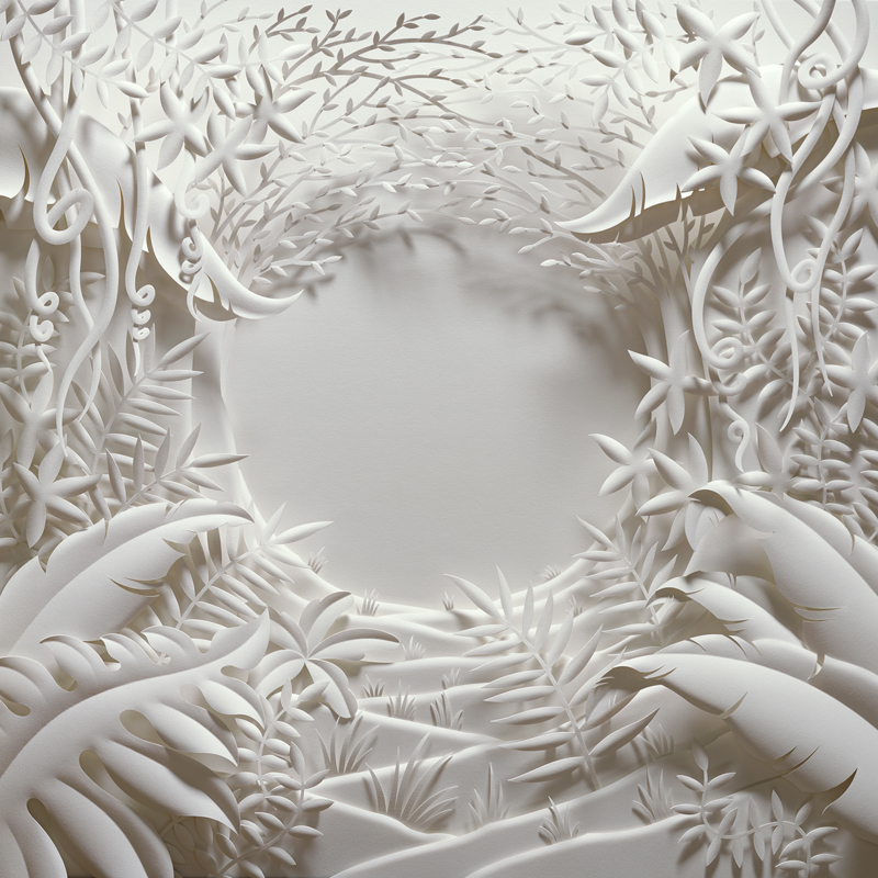 Paper sculpture of secret garden psychotherapy and buddhism
