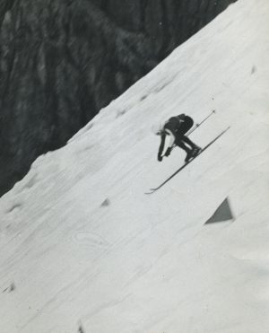 Dorworth speed skiing in Italy, 1964