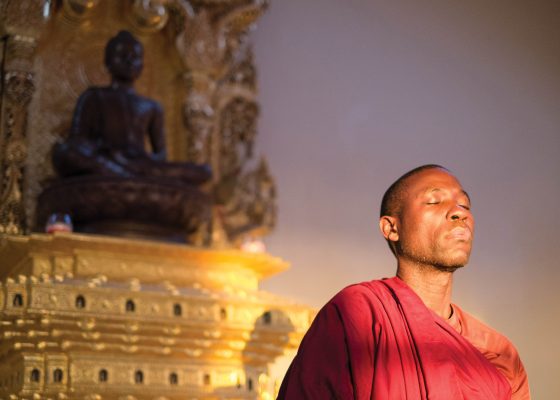 bhante buddharakkhita meditating in uganda buddhism in africa