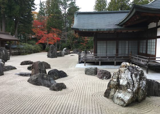 Zen gardens at a temple in Koyasan