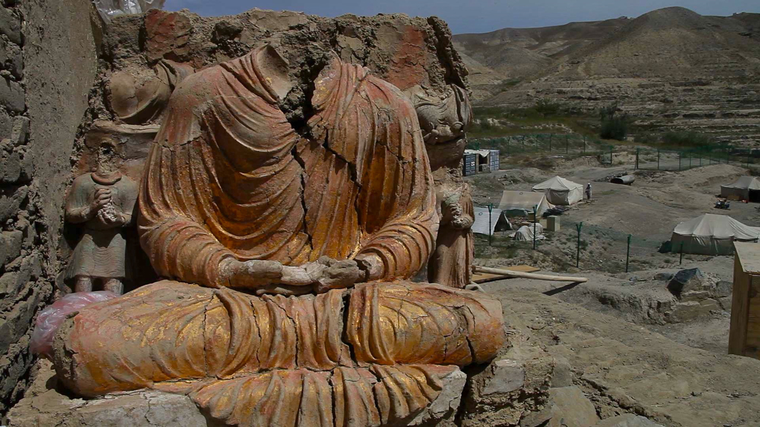 headless buddha statue from film saving mes aynak