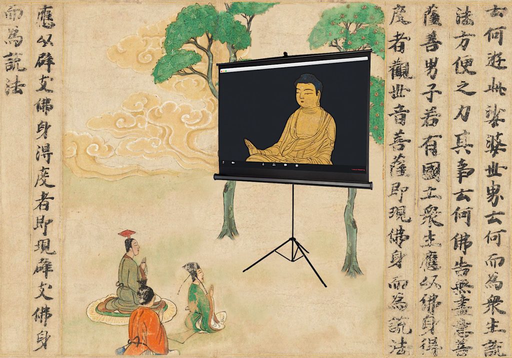 Newly Found Scripture Reveals Buddha Gave Remote Sermon, Struggled with A/V Issues