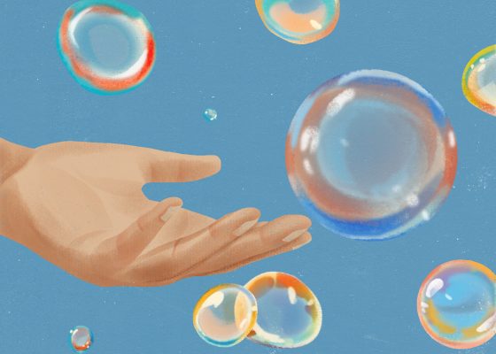 may haiku soap bubble