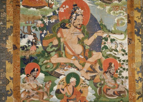 Painting depicting Saraha and other mahasiddhas, Tibet, 18th century for interview with jackson on saraha