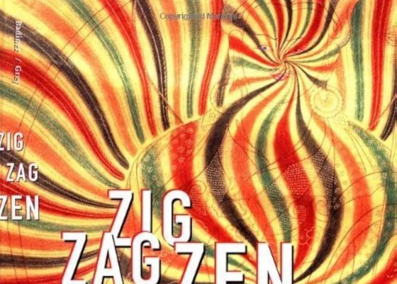 psychedelic book cover for zig zag zen