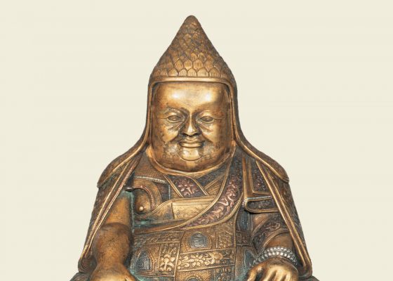 A brass statue of Dölpopa Sherab Gyaltsen