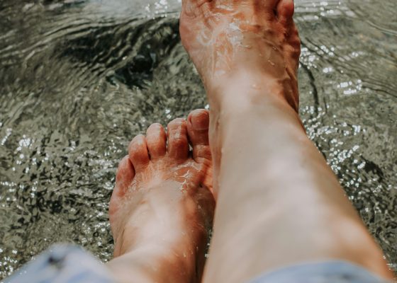 washing feet