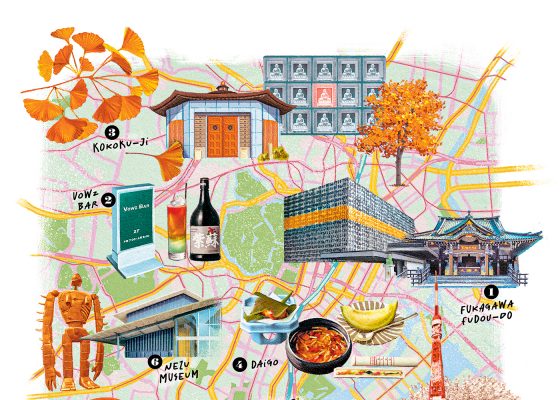 buddhist traveller in Tokyo