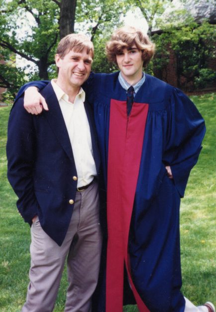 The author with his father, 1992