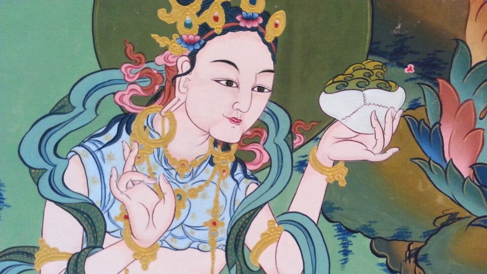 from the academy treasure texts detail of yeshe tsogyal from the Lahakhang