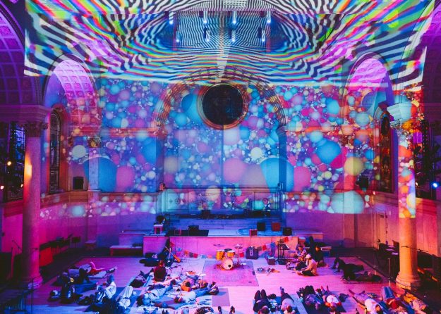 Scene from Psychedelic Sangha's Severing Ego event at Judson Memorial Church