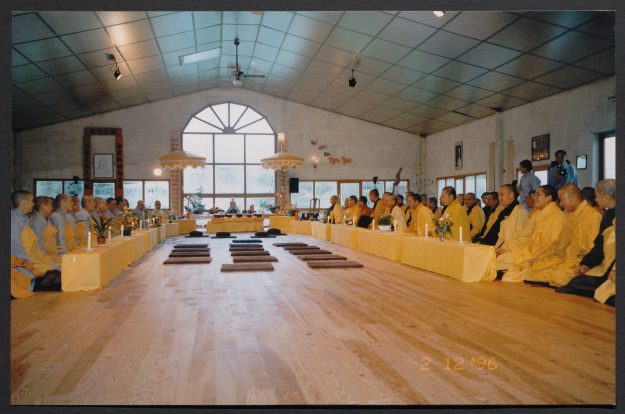 1996 Venerable Đàm Ánh in a Full Ordination ceremony in Plum Village